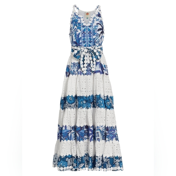 FARM Rio Dresses & Skirts - 🔥SALE🔥 FARM RIO FLORAL EYELET MAXI DRESS🔥